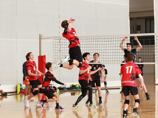 Volleyballer Luke Ryan playing for Dragons Volleyball in Brisbane. Photo: Supplied