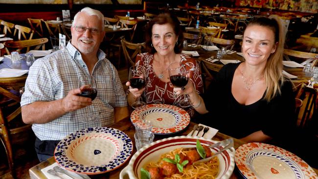 Cosimo, Rosa and Kathy Criniti. Picture: Angelo Velardo/AAP