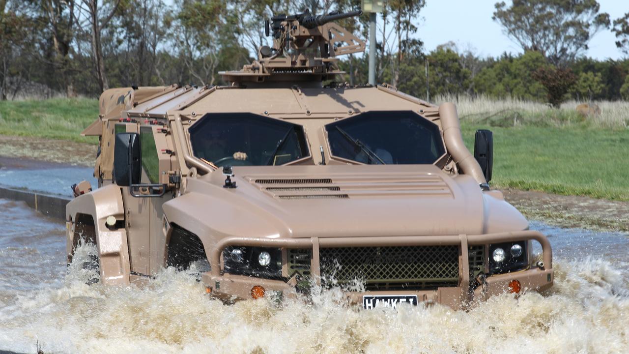 One of the new Hawkei vehicles. Picture: David Crosling