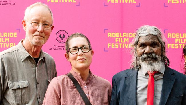 Rolf de Heer, Molly Reynolds and David Gulpilil at the Adelaide Film Festival opening night in Adelaide last year.