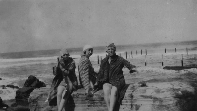 Bathers at the second rock pool at Newport c1928. Picture Northern Beaches Library