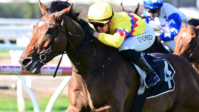 Freedom Rally proves far too good for the opposition in the Stable Club QTIS 3YO Handicap at Eagle Farm on July 29. Picture: Grant Peters-Trackside Photography