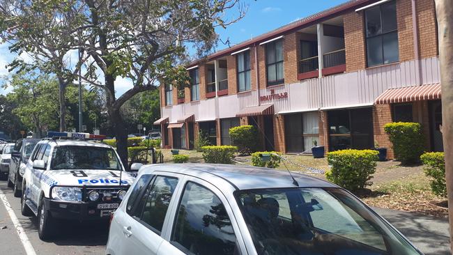 Police at the scene of an alleged murder at Tweed Heads. Picture: Brianna Morris-Grant