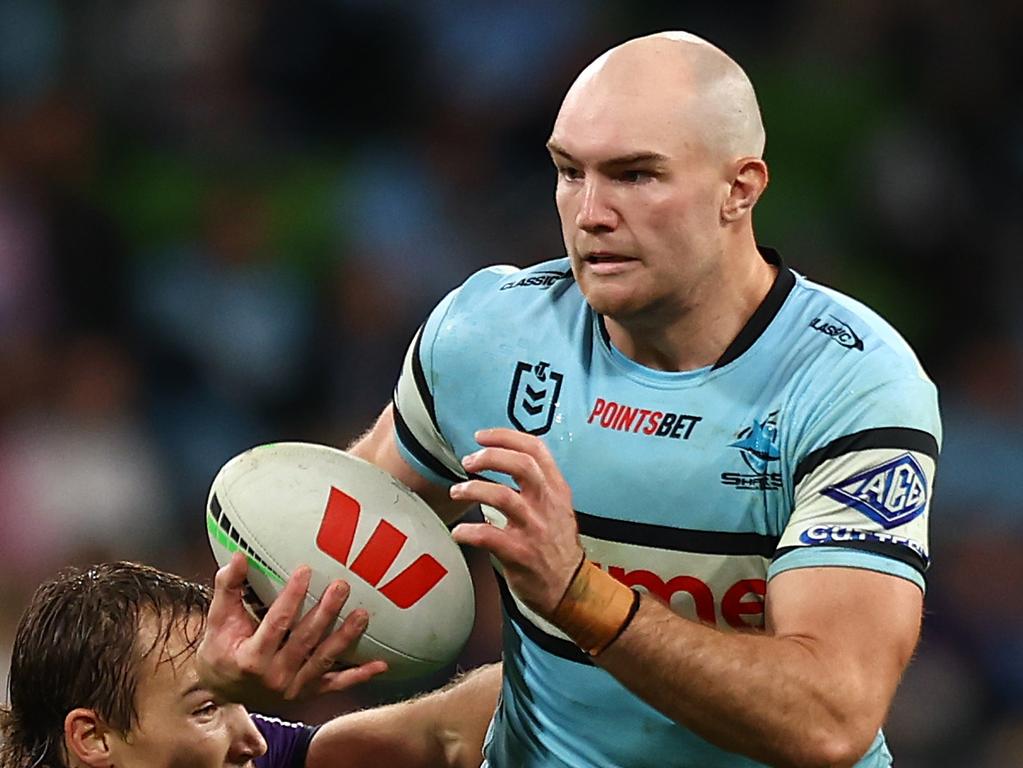 Tom Hazelton has given a big indication he will stay at the Sharks. Picture: Graham Denholm/Getty Images