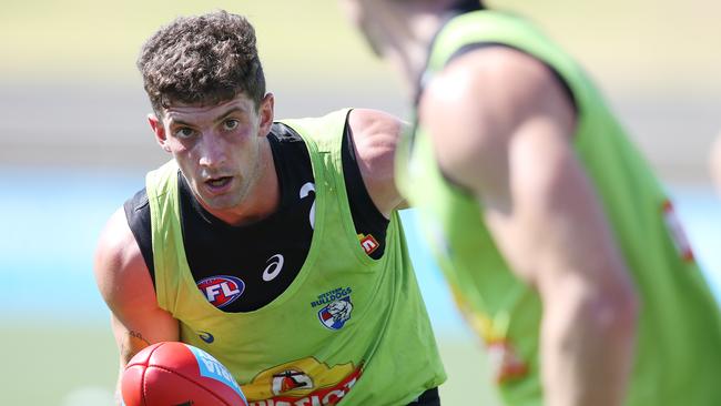 Tom Liberatore shone despite Western Bulldogs falling to a shock loss against Gold Coast. Picture: Michael Klein