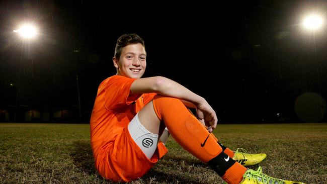 Junior Sports Star Nominee Stavros Palapanis 13 , travels from Sans Souci to Rooty Hill to take part in the Wanderers academy.