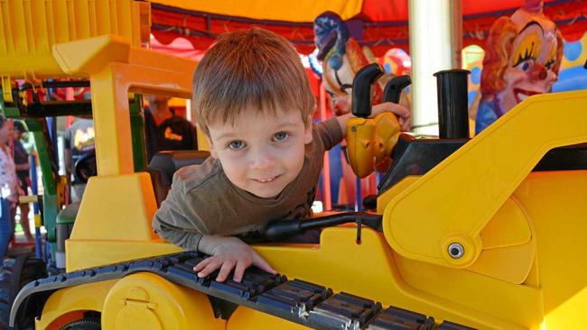 JOYFUL TIME: Caelan Korta lives his best life at the 103rd Gatton Show. Picture: Ebony Graveur