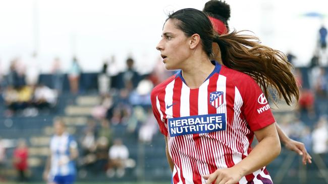 Alex Chidiac won a Primera Division title with Atletico Madrid in her debut European season. Picture: Alberto Saenz Molina