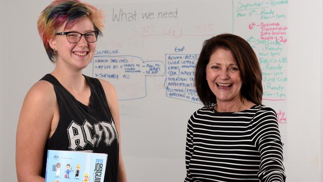 Cassiy Hart is on track to starting a career with the help of new youth focused employment agency Gen Z Employment headed by Carmen Aurer. Photo: Steve Holland