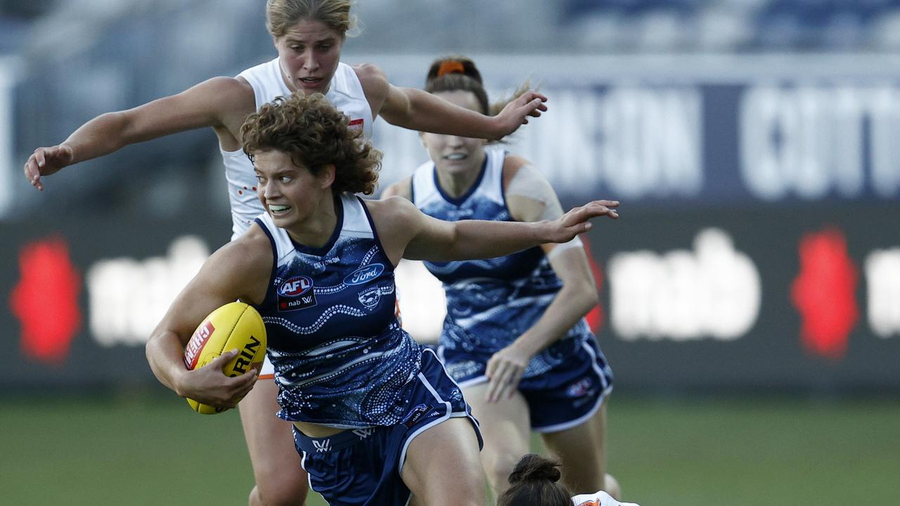 Nina Morrison was one of Geelong’s better players. Picture: AFL Photos/via Getty Images