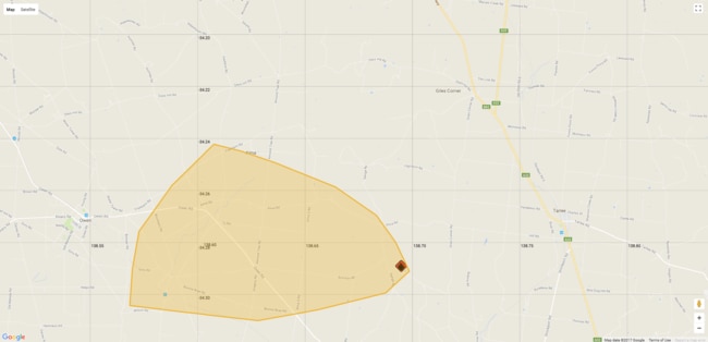 A CFS map of the Stockport bushfire.