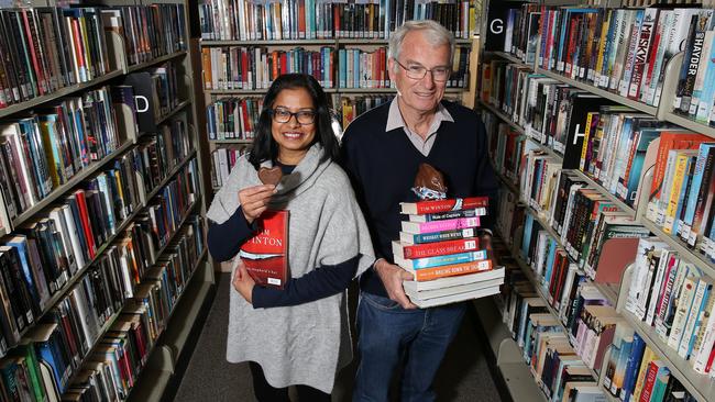 Anne Das and Noel Swails gear up for Yarra Plenty Libraries book festival. Picture: George Salpigtidis