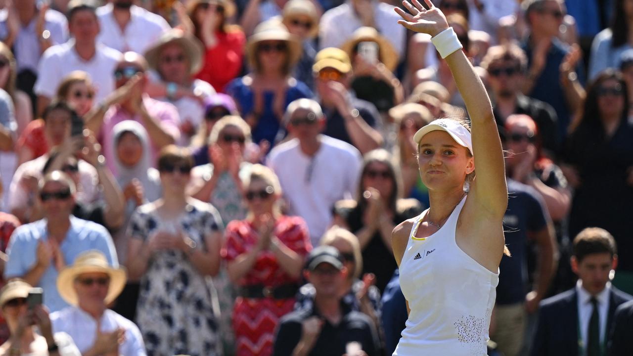 Rybakina soaked up her achievement. Picture: Sebastien Bozon/AFP