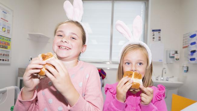 Matilda Rusher, 9, will go home today to join little sister Layla, 5, after 10 days at the RHH to have a treatment for cystic fibrosis. Picture: RICHARD JUPE