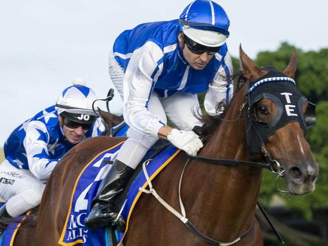 Jockey Brad Stewart rides Vanna Girl to victory in race 7, the Magic Millions The Roses, during racing at Eagle Farm Racecourse in Brisbane, Saturday, June 13, 2020. (AAP Image/Supplied by Michael McInally, Racing Queensland) NO ARCHIVING, EDITORIAL USE ONLY