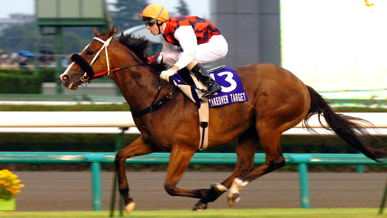 Australian sprinter racehorse 'Takeover Target' winning the Sprinter's Stakes at Nakayama in Japan 01/10/2006.