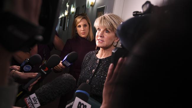 Julie Bishop declared there is a culture of “appalling behaviour” towards women in federal politics. Picture: AAP