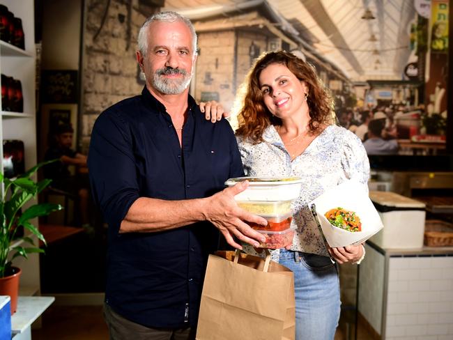 Co Owners of Grandma's and Balabite Avi Cohen and Dana Kvatinsky have launched Townsville Delivery. Picture: Alix Sweeney