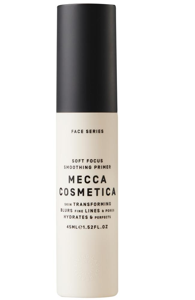 Make-up artist Jo Bentley might use four different primers on a single face when preparing someone for TV. The Mecca Cosmetic soft focus soothing primer is great for an all over base.