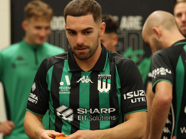 MELBOURNE, AUSTRALIA - MAY 16: Ben Garuccio of Western United prior to the A-League Men Semi Final match between Western United and Melbourne City at AAMI Park, on May 16, 2025, in Melbourne, Australia. (Photo by Robert Cianflone/Getty Images)