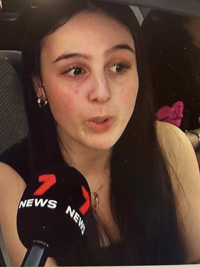 A shopper talks of Melbourne shopping incident. Picture: 7News