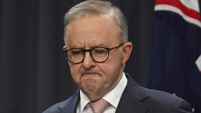 Prime Minister Anthony Albanese still does not appear to be alive to the political danger of not being across the details of things. Picture: NCA NewsWire/Martin Ollman