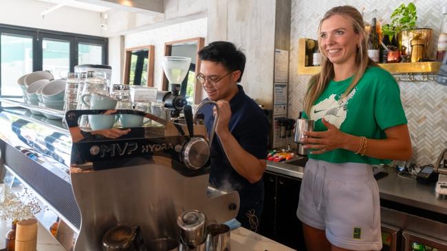 Katie Boulter at her favourite coffee shop in South Yarra