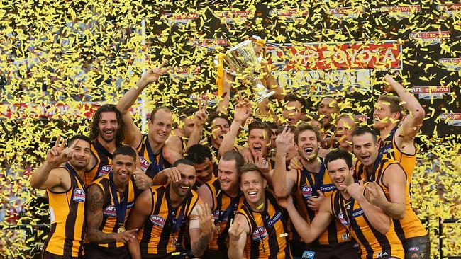 Hawthorn’s 2014 premiership team. Picture: Getty