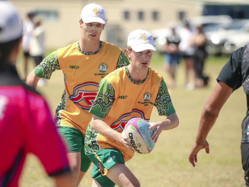 Marsden State High V St Brendans at the 2024 Gold Coast Titans All Schools Touch Football Picture: Glenn Campbell