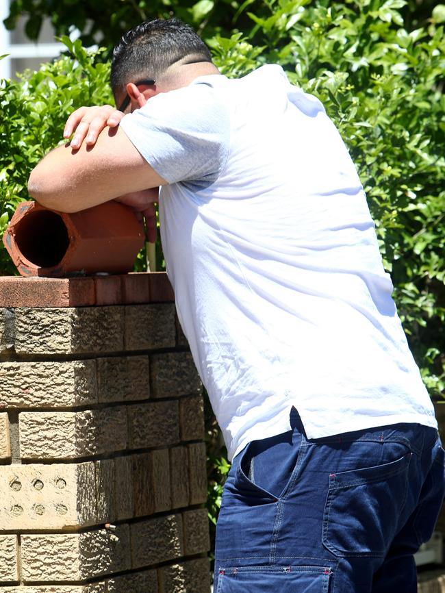 Khaled Arnaout breaks down after hearing the news. Picture: Hollie Adams