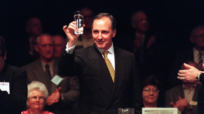 Paul Keating at Sydney’s Town Hall in 1999.