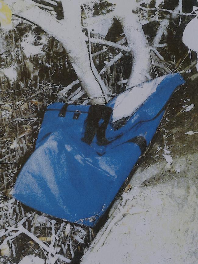 Images of where one cash bag was found washed up.