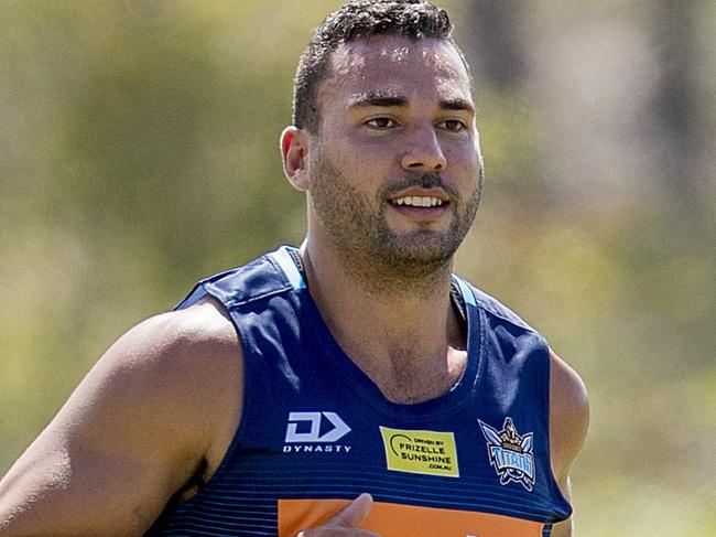 The Gold Coast Titans  player, Ryan James, at pre-season training, Parkwood.  Picture: Jerad Williams