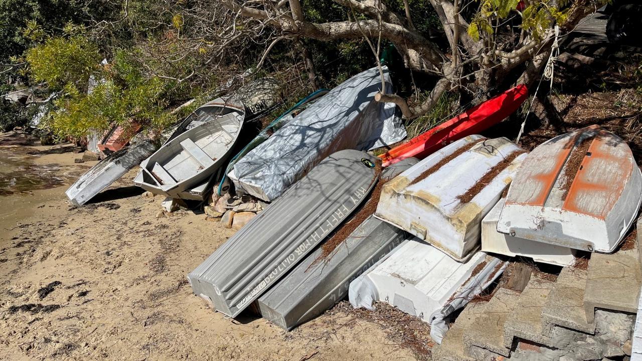 Dinghys near north Harbour Marina, Balgowlah. Picture: Addenbrooke