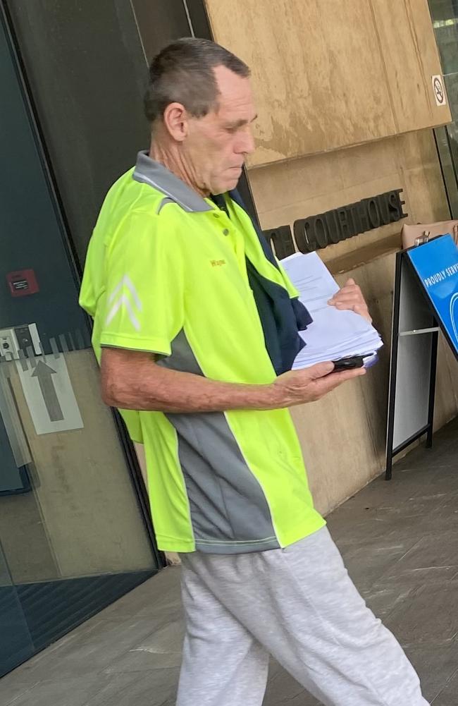 Wayne Hedley, 54, leaving the Ipswich District Court on Ellenborough St, Ipswich, on Wednesday. Picture: Jessica Baker