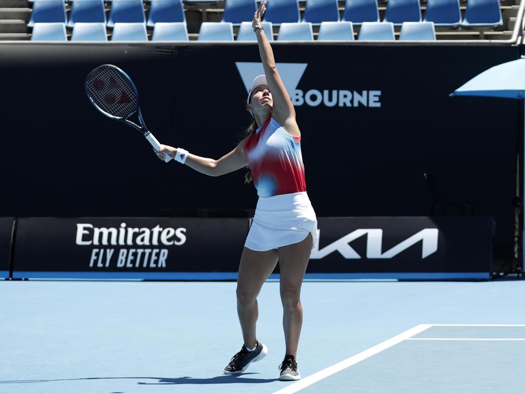 Jessica Pegula defeated fellow American Bernarda Pera to progress to the third round of the Australian Open. Picture: Mackenzie Sweetnam/Getty Images