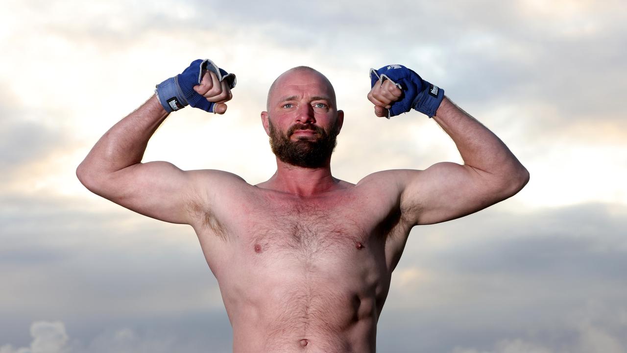 Former boxer Daniel Ammann, the Stockton tradie who once beat UFC megastar Israel Adesanya in an Auckland fight night. Picture: Damian Shaw