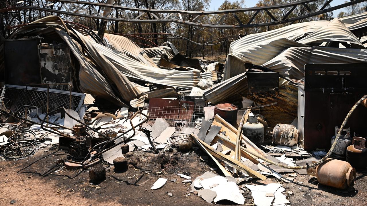 TARA, AUSTRALIA - NewsWire Photos - OCTOBER 31, 2023. A property destroyed by a bushfire near Tara, Queensland, Picture: NCA NewsWire / Dan Peled