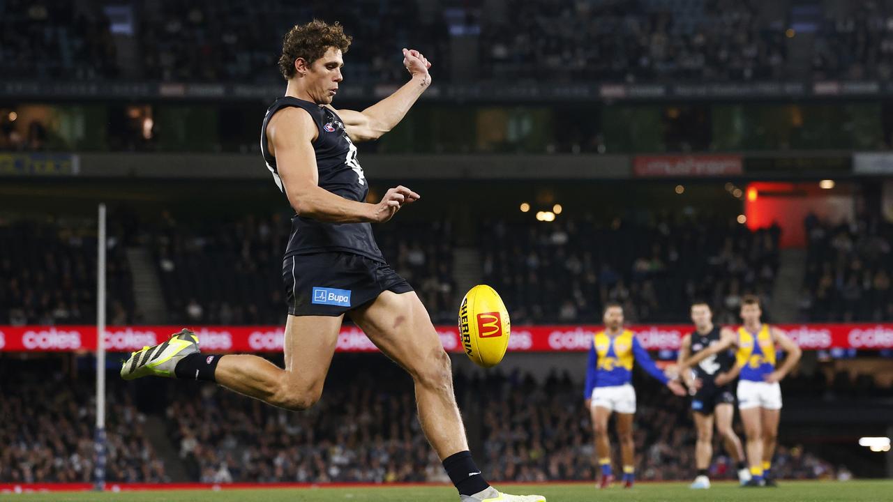 Charlie Curnow delivers when it counts. Picture: Daniel Pockett/Getty Images