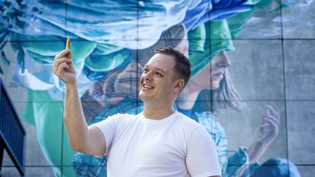 Fish Lane Festival 2018. Maris Cook of Ol' School fish and chips. Picture: AAP.