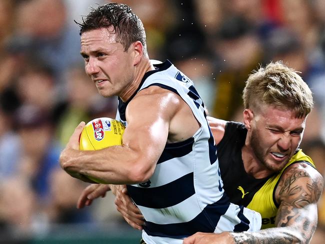 Geelong’s Mitch Duncan is racing the clock to be ready for round one. Picture: Getty Images