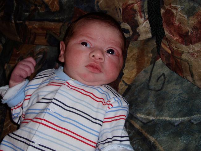 Nicholas Daisley as an infant