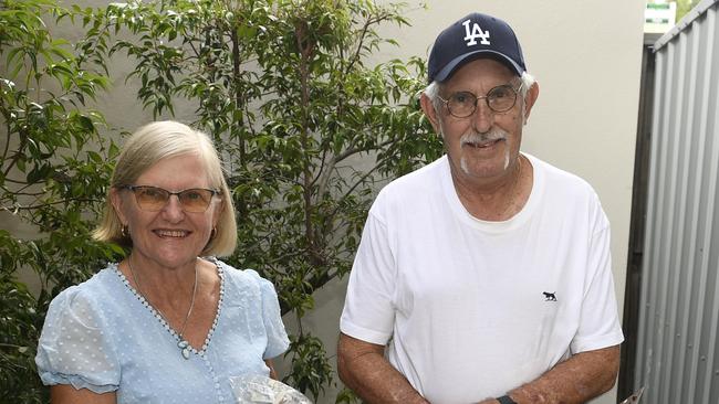 Townsville Palliative Care Centre volunteers Christine Krompic and Lance Denman.
