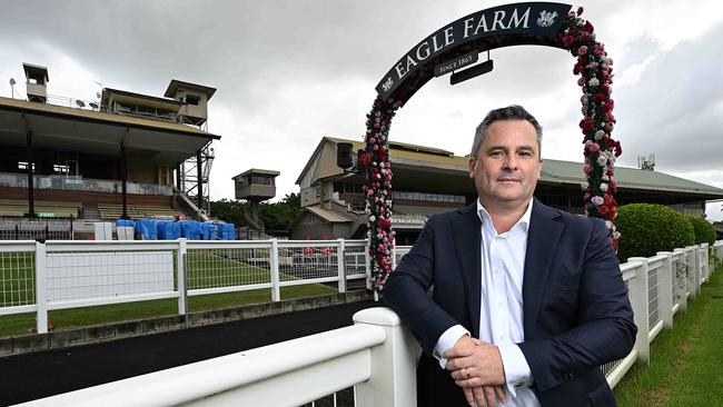 5/2/2024: Brisbane Racing Club chief executive Tony Partridge at the Eagle Farm Racecourse, reacts  to the Greens wanting to demolish the venue and turn it into affordable housing. .pic: Lyndon Mechielsen/Courier Mail