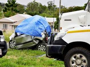 ROADWORKS TRAGEDY: A woman was killed in a traffic crash at Hatton Vale yesterday. Picture: Claudia Baxter