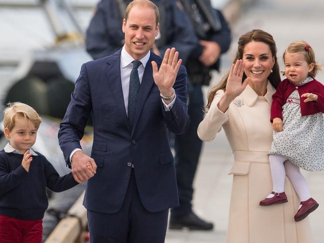 The Duke and Duchess of Cambridge with Prince George and Princess Charlotte. Picture: Supplied