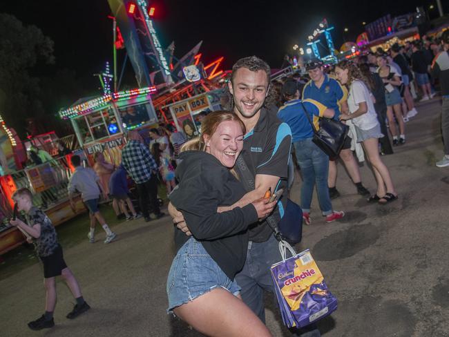 Grace Howard and Jarrod Wills enjoying the 2024 Swan Hill Show Picture: Noel Fisher