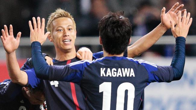 Japan’s classy midfield double act of Keisuke Honda and Shinji Kagawa.