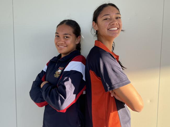 Julianna Tamala (L) and Kaylee Tamala (R) of Canterbury College