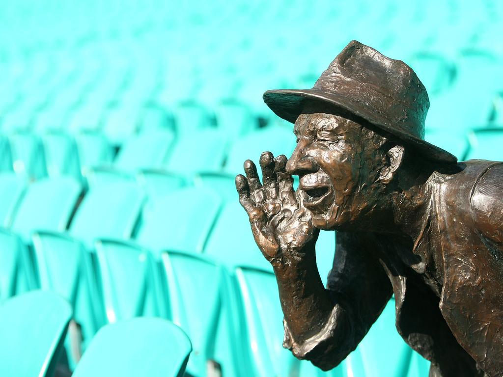 The bronze sculpture of iconic Sydney Cricket Ground supporter Stephen Harold Gascoigne.